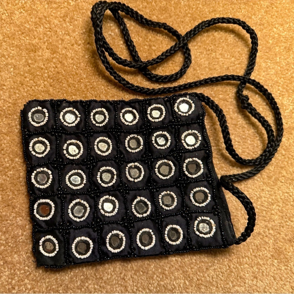 Satin beaded Mirror Night-out crossbody Unbranded